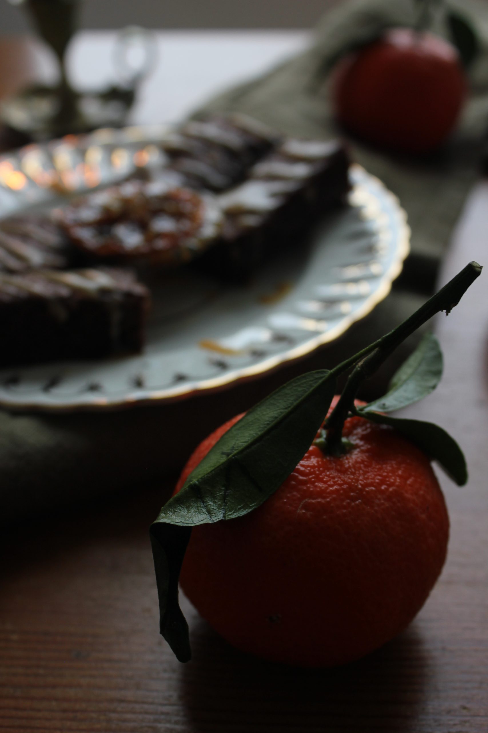 Clementine Salted Caramel Brownies