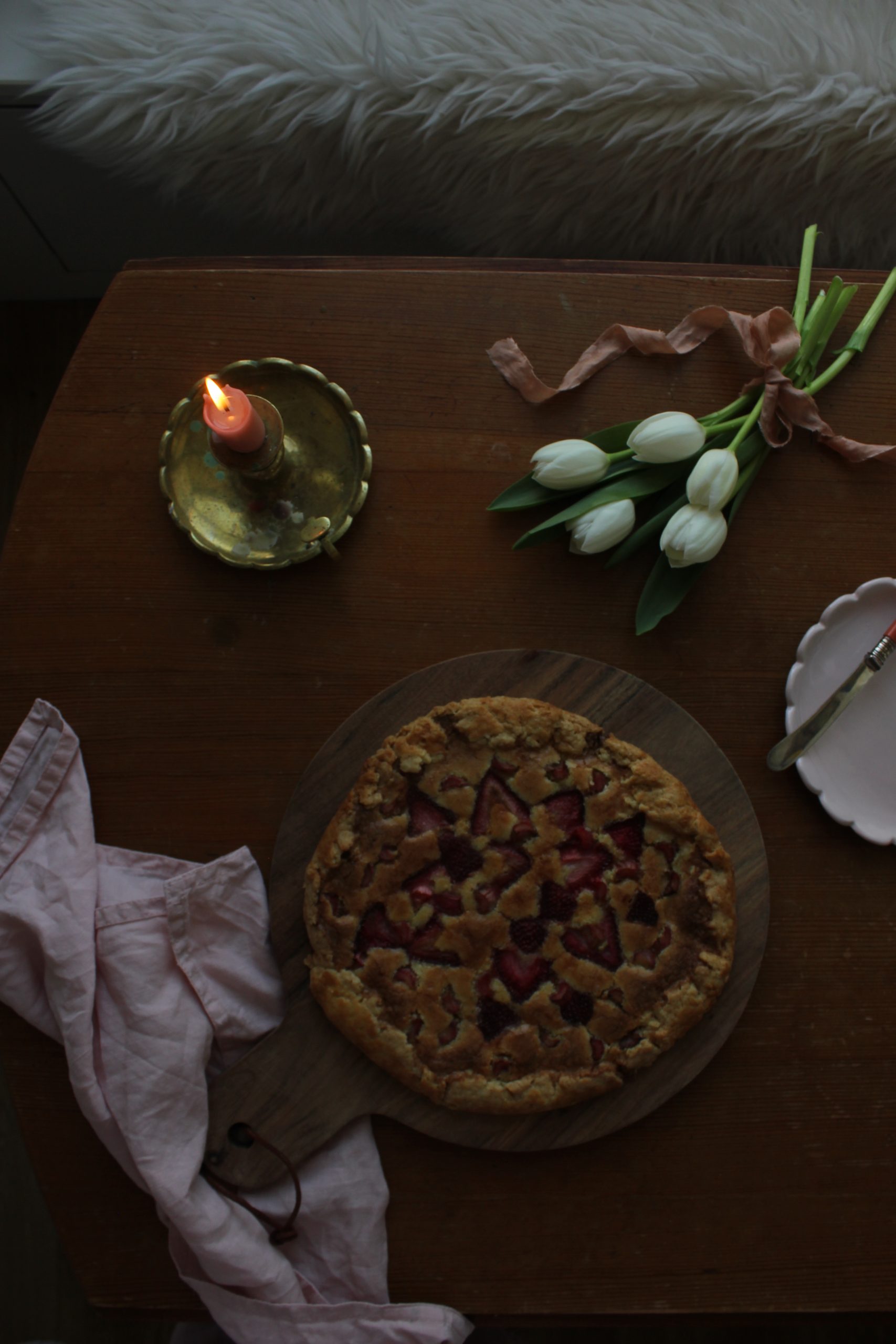 Rhubarb and Strawberry Galette